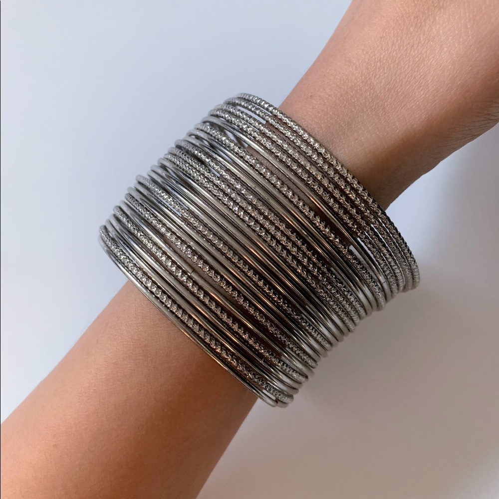 Forever 21 Silver Bangles 24 Pieces